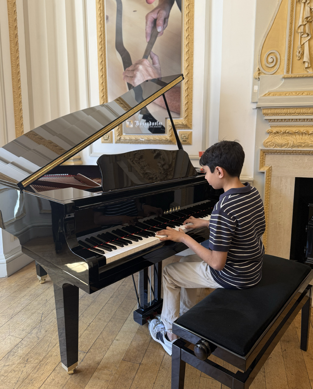 Viaan Ghorpade playing on Yamaha Piano in London